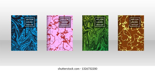 Mixture of acrylic paints. Liquid marble texture. Fluid art. Applicable for design cover, presentation, invitation, flyer, annual report, poster and business card, desing packaging - Vector
