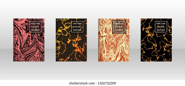 Mixture of acrylic paints. Liquid marble texture. Fluid art. Applicable for design cover, presentation, invitation, flyer, annual report, poster and business card, desing packaging - Vector