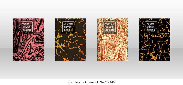Mixture of acrylic paints. Liquid marble texture. Fluid art. Applicable for design cover, presentation, invitation, flyer, annual report, poster and business card, desing packaging - Vector