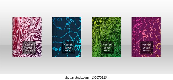 Mixture of acrylic paints. Liquid marble texture. Fluid art. Applicable for design cover, presentation, invitation, flyer, annual report, poster and business card, desing packaging - Vector