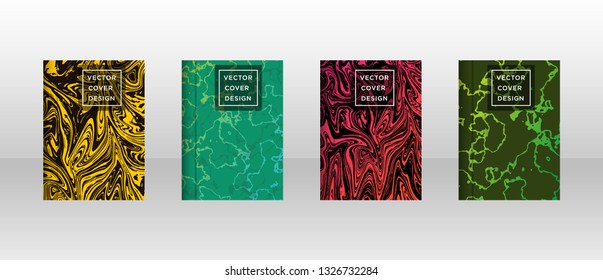 Mixture of acrylic paints. Liquid marble texture. Fluid art. Applicable for design cover, presentation, invitation, flyer, annual report, poster and business card, desing packaging - Vector