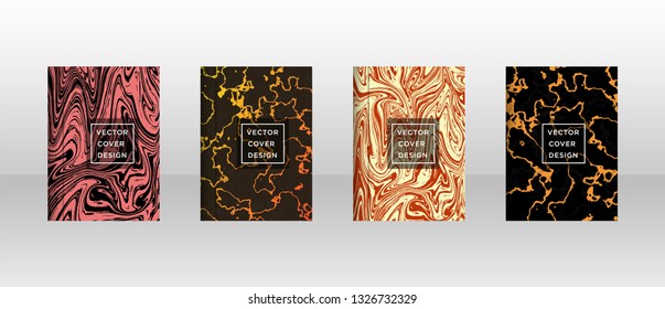 Mixture of acrylic paints. Liquid marble texture. Fluid art. Applicable for design cover, presentation, invitation, flyer, annual report, poster and business card, desing packaging - Vector