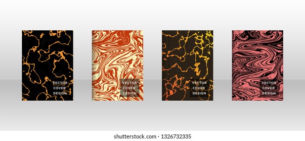 Mixture of acrylic paints. Liquid marble texture. Fluid art. Applicable for design cover, presentation, invitation, flyer, annual report, poster and business card, desing packaging - Vector