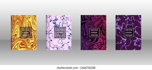 Mixture of acrylic paints. Liquid marble texture. Fluid art. Applicable for design cover, presentation, invitation, flyer, annual report, poster and business card, desing packaging - Vector