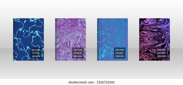 Mixture of acrylic paints. Liquid marble texture. Fluid art. Applicable for design cover, presentation, invitation, flyer, annual report, poster and business card, desing packaging - Vector