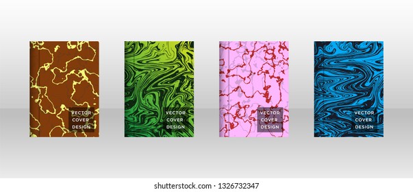 Mixture of acrylic paints. Liquid marble texture. Fluid art. Applicable for design cover, presentation, invitation, flyer, annual report, poster and business card, desing packaging - Vector