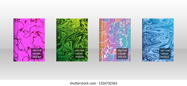 Mixture of acrylic paints. Liquid marble texture. Fluid art. Applicable for design cover, presentation, invitation, flyer, annual report, poster and business card, desing packaging - Vector