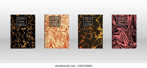 Mixture of acrylic paints. Liquid marble texture. Fluid art. Applicable for design cover, presentation, invitation, flyer, annual report, poster and business card, desing packaging - Vector