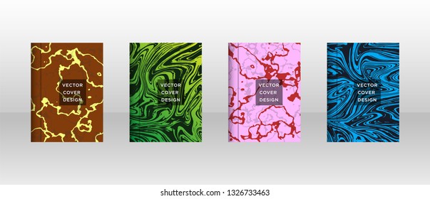 Mixture of acrylic paints. Liquid marble texture. Fluid art. Applicable for design cover, presentation, invitation, flyer, annual report, poster and business card, desing packaging - Vector
