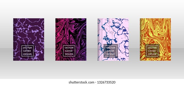 Mixture of acrylic paints. Liquid marble texture. Fluid art. Applicable for design cover, presentation, invitation, flyer, annual report, poster and business card, desing packaging - Vector