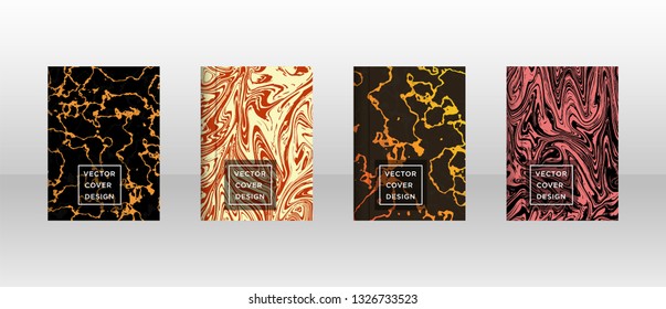 Mixture of acrylic paints. Liquid marble texture. Fluid art. Applicable for design cover, presentation, invitation, flyer, annual report, poster and business card, desing packaging - Vector