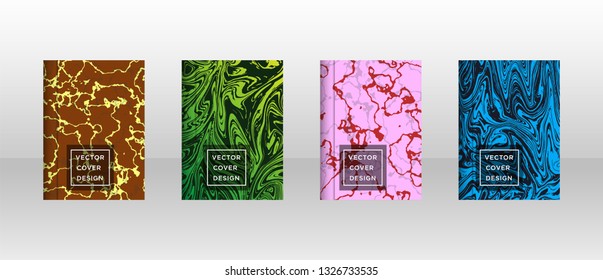 Mixture of acrylic paints. Liquid marble texture. Fluid art. Applicable for design cover, presentation, invitation, flyer, annual report, poster and business card, desing packaging - Vector