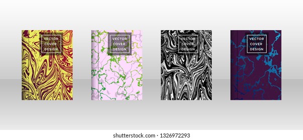 Mixture of acrylic paints. Liquid marble texture. Fluid art. Applicable for design cover, presentation, invitation, flyer, annual report, poster and business card, desing packaging - Vector