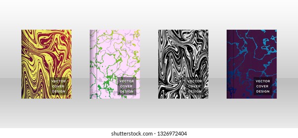 Mixture of acrylic paints. Liquid marble texture. Fluid art. Applicable for design cover, presentation, invitation, flyer, annual report, poster and business card, desing packaging - Vector