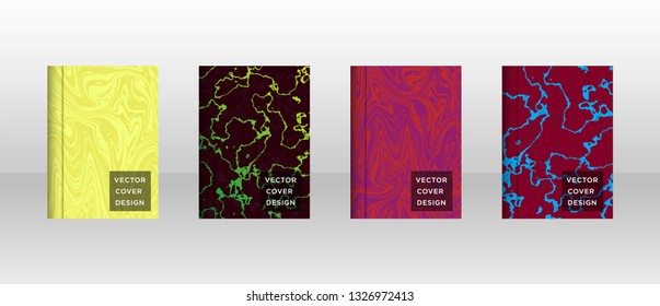 Mixture of acrylic paints. Liquid marble texture. Fluid art. Applicable for design cover, presentation, invitation, flyer, annual report, poster and business card, desing packaging - Vector