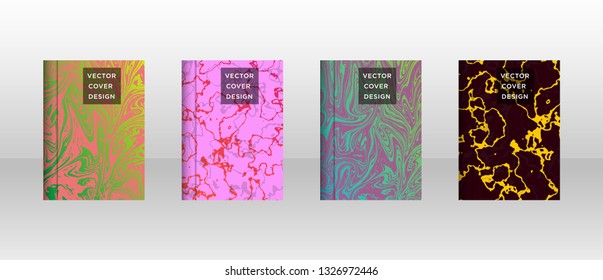 Mixture of acrylic paints. Liquid marble texture. Fluid art. Applicable for design cover, presentation, invitation, flyer, annual report, poster and business card, desing packaging - Vector