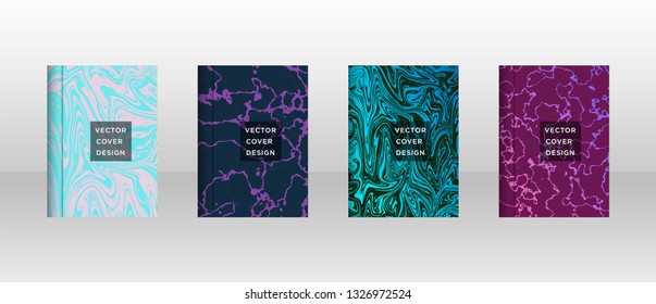 Mixture of acrylic paints. Liquid marble texture. Fluid art. Applicable for design cover, presentation, invitation, flyer, annual report, poster and business card, desing packaging - Vector