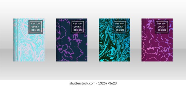 Mixture of acrylic paints. Liquid marble texture. Fluid art. Applicable for design cover, presentation, invitation, flyer, annual report, poster and business card, desing packaging - Vector