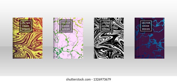 Mixture of acrylic paints. Liquid marble texture. Fluid art. Applicable for design cover, presentation, invitation, flyer, annual report, poster and business card, desing packaging - Vector