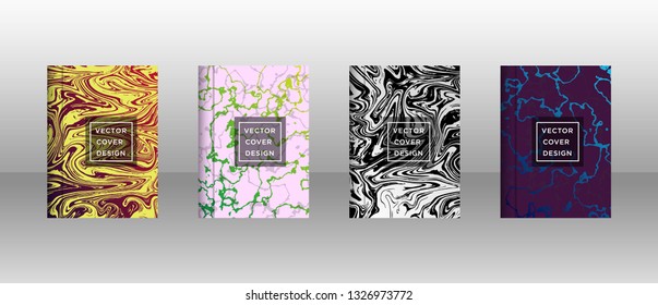 Mixture of acrylic paints. Liquid marble texture. Fluid art. Applicable for design cover, presentation, invitation, flyer, annual report, poster and business card, desing packaging - Vector