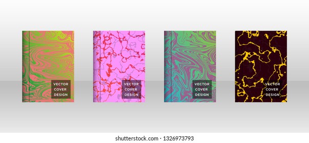 Mixture of acrylic paints. Liquid marble texture. Fluid art. Applicable for design cover, presentation, invitation, flyer, annual report, poster and business card, desing packaging - Vector