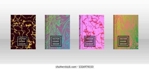 Mixture of acrylic paints. Liquid marble texture. Fluid art. Applicable for design cover, presentation, invitation, flyer, annual report, poster and business card, desing packaging - Vector