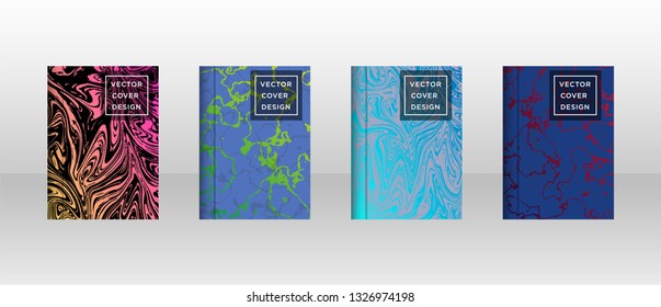 Mixture of acrylic paints. Liquid marble texture. Fluid art. Applicable for design cover, presentation, invitation, flyer, annual report, poster and business card, desing packaging - Vector