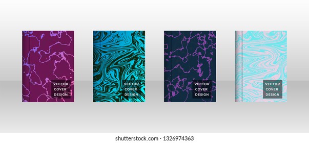 Mixture of acrylic paints. Liquid marble texture. Fluid art. Applicable for design cover, presentation, invitation, flyer, annual report, poster and business card, desing packaging - Vector