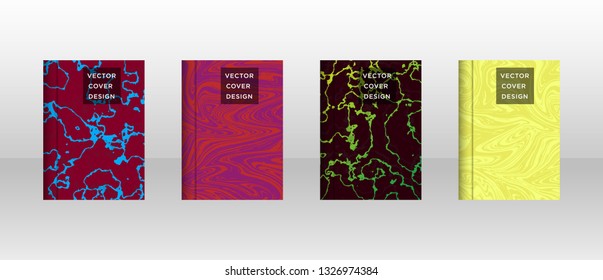 Mixture of acrylic paints. Liquid marble texture. Fluid art. Applicable for design cover, presentation, invitation, flyer, annual report, poster and business card, desing packaging - Vector