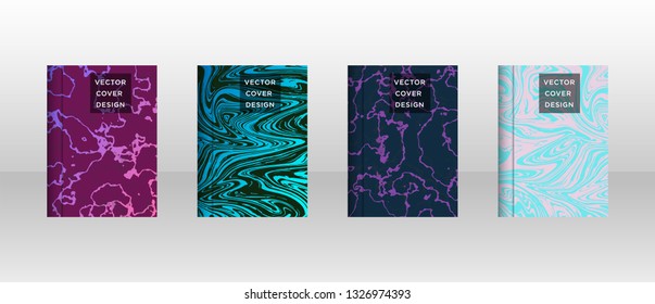 Mixture of acrylic paints. Liquid marble texture. Fluid art. Applicable for design cover, presentation, invitation, flyer, annual report, poster and business card, desing packaging - Vector