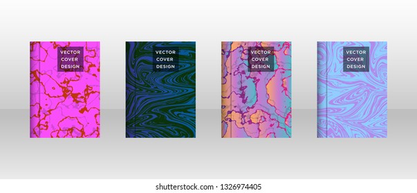 Mixture of acrylic paints. Liquid marble texture. Fluid art. Applicable for design cover, presentation, invitation, flyer, annual report, poster and business card, desing packaging - Vector