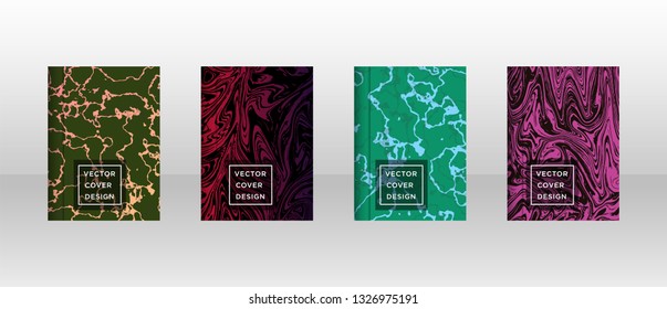 Mixture of acrylic paints. Liquid marble texture. Fluid art. Applicable for design cover, presentation, invitation, flyer, annual report, poster and business card, desing packaging - Vector
