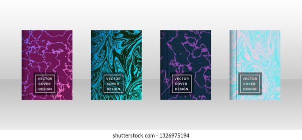 Mixture of acrylic paints. Liquid marble texture. Fluid art. Applicable for design cover, presentation, invitation, flyer, annual report, poster and business card, desing packaging - Vector