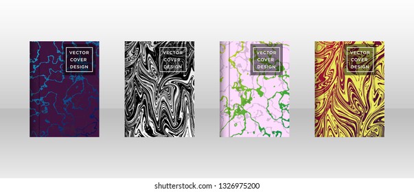 Mixture of acrylic paints. Liquid marble texture. Fluid art. Applicable for design cover, presentation, invitation, flyer, annual report, poster and business card, desing packaging - Vector