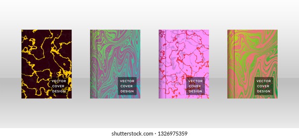 Mixture of acrylic paints. Liquid marble texture. Fluid art. Applicable for design cover, presentation, invitation, flyer, annual report, poster and business card, desing packaging - Vector