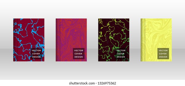 Mixture of acrylic paints. Liquid marble texture. Fluid art. Applicable for design cover, presentation, invitation, flyer, annual report, poster and business card, desing packaging - Vector