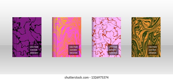 Mixture of acrylic paints. Liquid marble texture. Fluid art. Applicable for design cover, presentation, invitation, flyer, annual report, poster and business card, desing packaging - Vector
