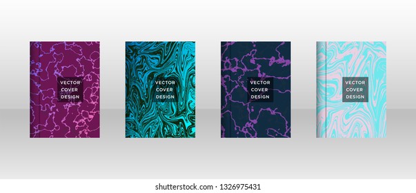 Mixture of acrylic paints. Liquid marble texture. Fluid art. Applicable for design cover, presentation, invitation, flyer, annual report, poster and business card, desing packaging - Vector