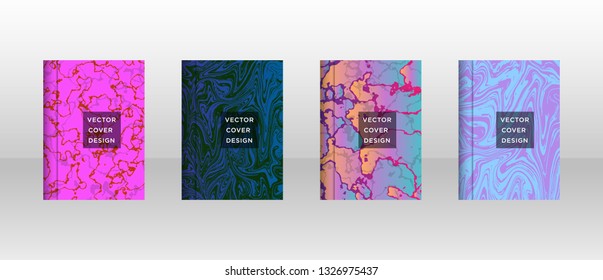 Mixture of acrylic paints. Liquid marble texture. Fluid art. Applicable for design cover, presentation, invitation, flyer, annual report, poster and business card, desing packaging - Vector