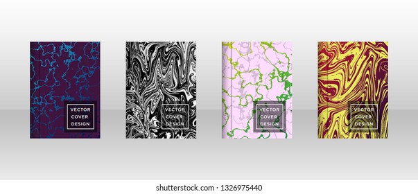 Mixture of acrylic paints. Liquid marble texture. Fluid art. Applicable for design cover, presentation, invitation, flyer, annual report, poster and business card, desing packaging - Vector