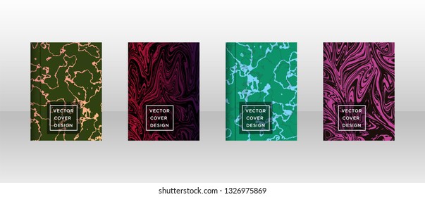 Mixture of acrylic paints. Liquid marble texture. Fluid art. Applicable for design cover, presentation, invitation, flyer, annual report, poster and business card, desing packaging - Vector