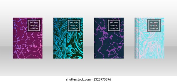 Mixture of acrylic paints. Liquid marble texture. Fluid art. Applicable for design cover, presentation, invitation, flyer, annual report, poster and business card, desing packaging - Vector