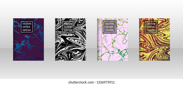 Mixture of acrylic paints. Liquid marble texture. Fluid art. Applicable for design cover, presentation, invitation, flyer, annual report, poster and business card, desing packaging - Vector