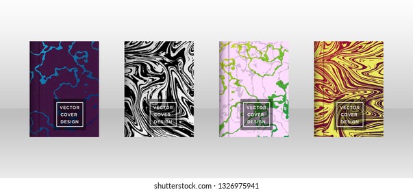 Mixture of acrylic paints. Liquid marble texture. Fluid art. Applicable for design cover, presentation, invitation, flyer, annual report, poster and business card, desing packaging - Vector