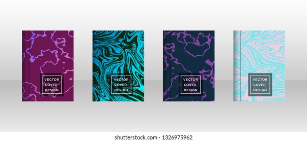 Mixture of acrylic paints. Liquid marble texture. Fluid art. Applicable for design cover, presentation, invitation, flyer, annual report, poster and business card, desing packaging - Vector
