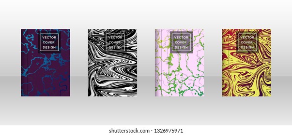 Mixture of acrylic paints. Liquid marble texture. Fluid art. Applicable for design cover, presentation, invitation, flyer, annual report, poster and business card, desing packaging - Vector