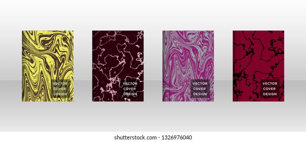 Mixture of acrylic paints. Liquid marble texture. Fluid art. Applicable for design cover, presentation, invitation, flyer, annual report, poster and business card, desing packaging - Vector