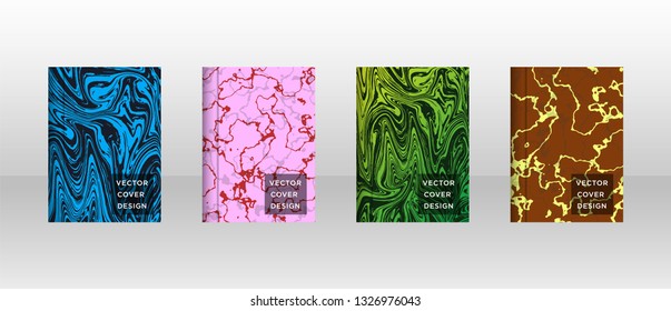 Mixture of acrylic paints. Liquid marble texture. Fluid art. Applicable for design cover, presentation, invitation, flyer, annual report, poster and business card, desing packaging - Vector