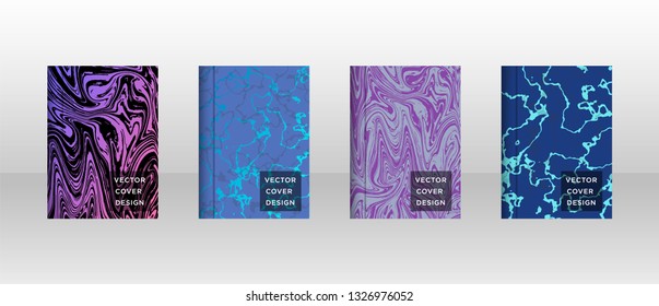 Mixture of acrylic paints. Liquid marble texture. Fluid art. Applicable for design cover, presentation, invitation, flyer, annual report, poster and business card, desing packaging - Vector