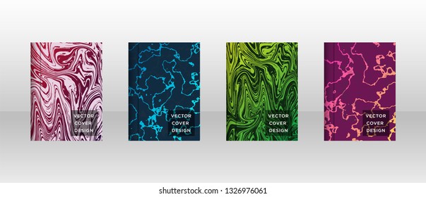 Mixture of acrylic paints. Liquid marble texture. Fluid art. Applicable for design cover, presentation, invitation, flyer, annual report, poster and business card, desing packaging - Vector
